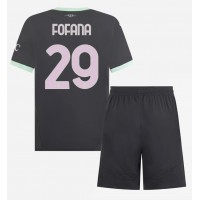 Camisa de time de futebol AC Milan Youssouf Fofana #29 Replicas 3º Equipamento Infantil 2024-25 Manga Curta (+ Calças curtas)